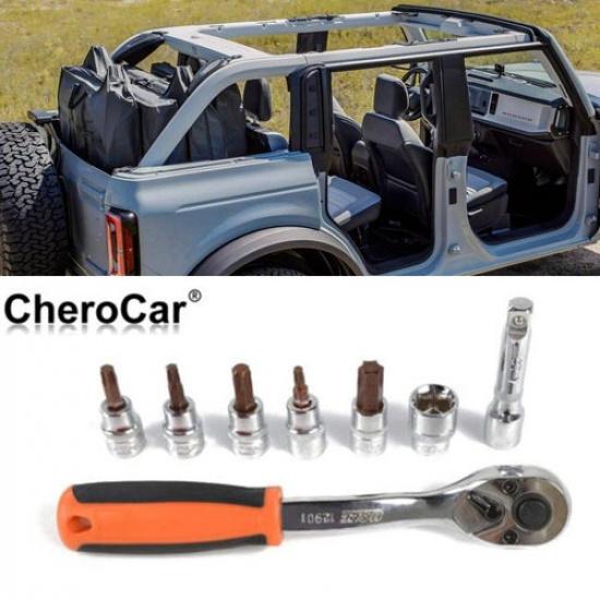 

8PC Socket Wrench Kit Hardtop Door Removal Torx Tool Kit for Ford Bronco -25