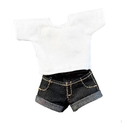 1/12 Casual Top and Shorts Outfit Pullover Costume for 6inch Female Figures Accs