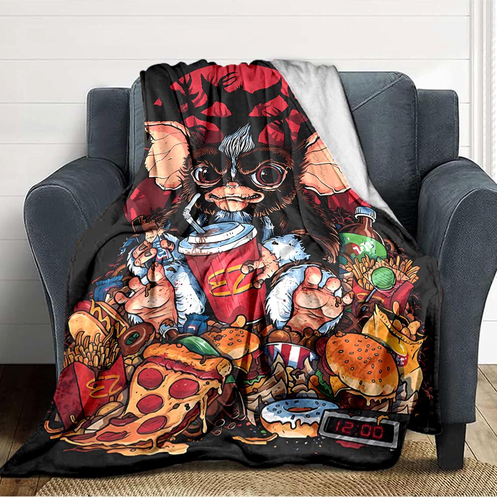 1pc Gremlin2 Blanket, Gift, for Men and Women, Soft Blanket, Good for Sofa Bed Couch Travel, Lightweight Flannel Blanket