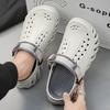 Scarpe da Ciabatta Estive da Uomo con Fondo Spesso, Traspiranti, Punta Morbida, Scarpe da Casa Antiscivolo Resistenti all'Usura, Tacco Piatto in Eva, Soletta Ammortizzata
