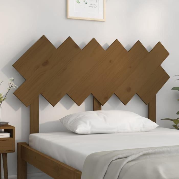 VidaXL Tête de lit Marron miel 122,5x3x80,5 cm Bois massif de pin 819213