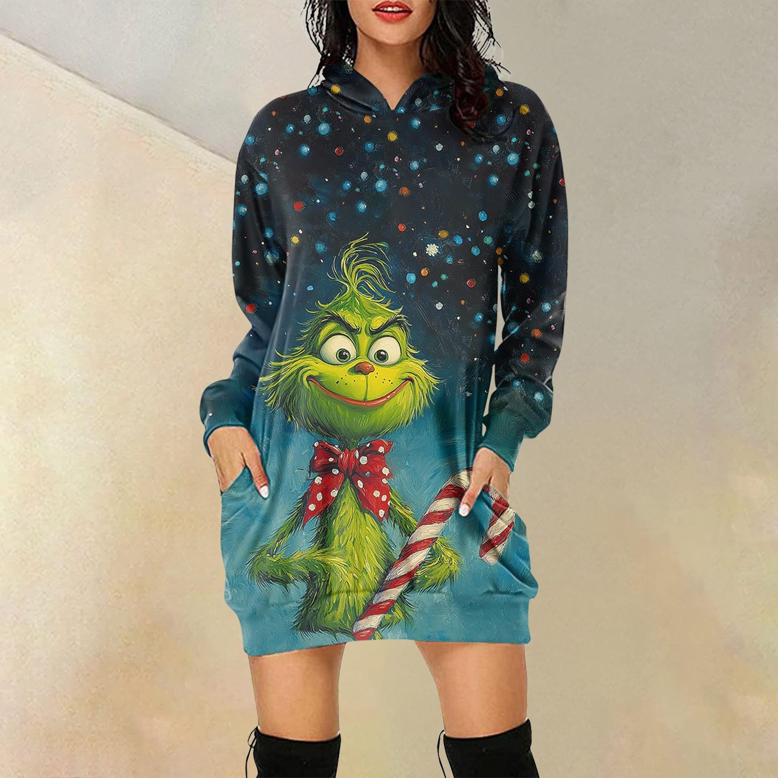 

Женская повседневная модная толстовка с капюшоном и длинным рукавом с принтом M зелёный