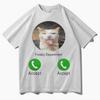 Cat Meme Calling TShirt Unisexs Womens Loose Crew Neck Y2K Short Sleeve Casual Daily Wear Short Sleeves Tee Pure Cotton Clothing