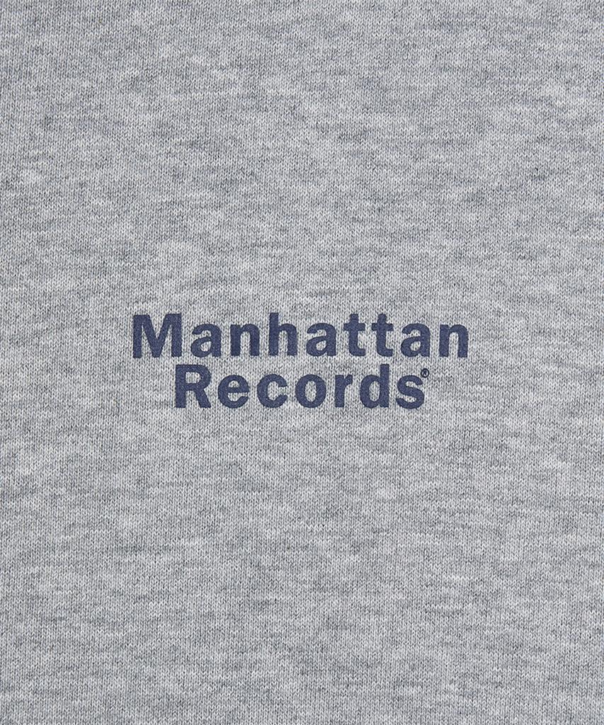Manhattan Records Classic Logo Zip Up Hoodie - Gray