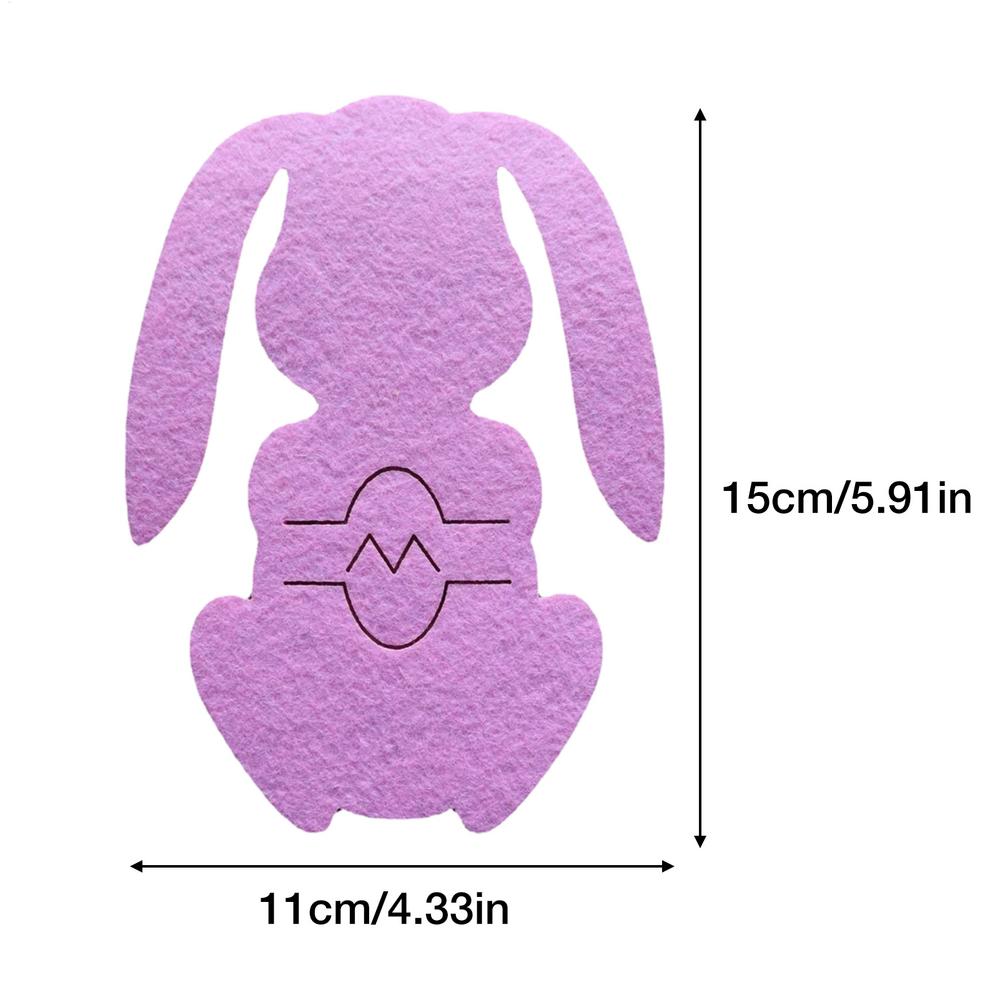 4pcs Easter Bunny Tableware Holders Reusable Rabbit Pattern Knife Fork Bag Creative Easter Party Cutlery Kitchen Accessories