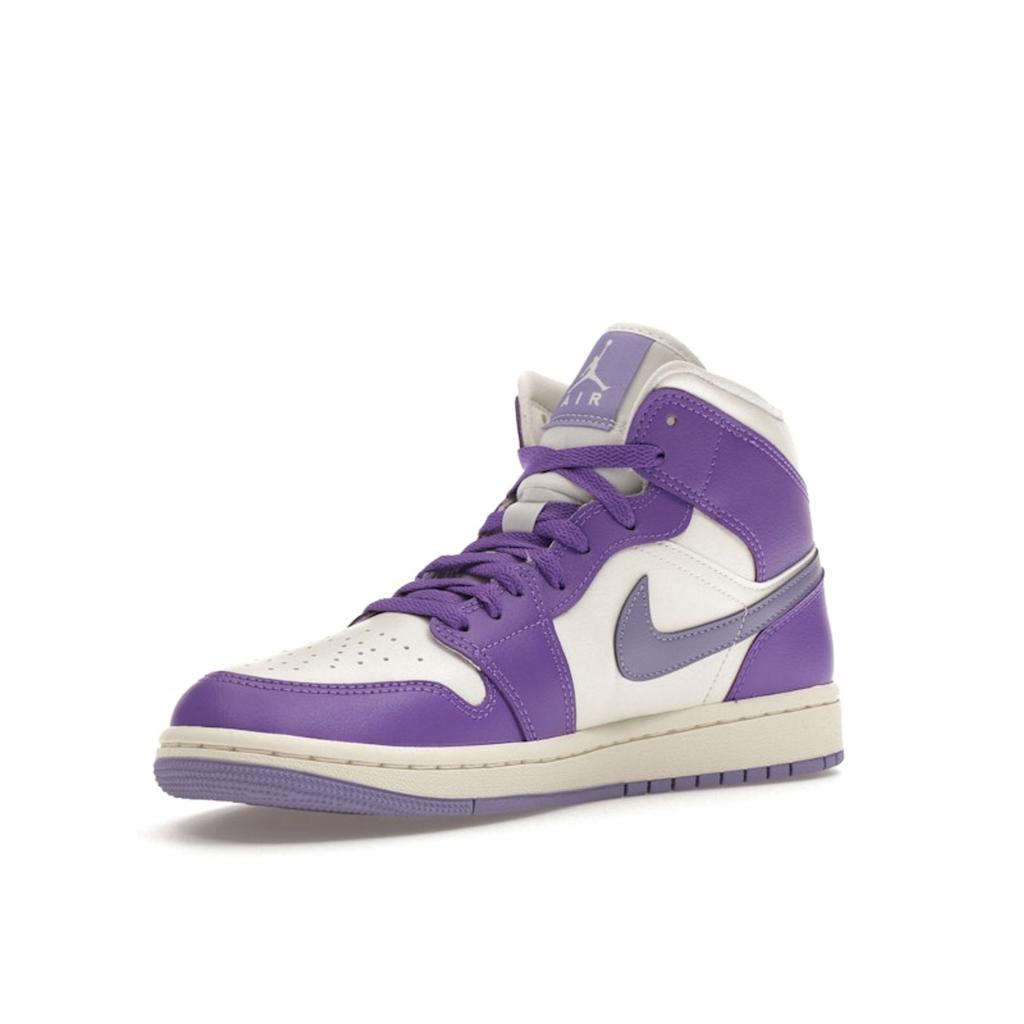 Air Jordan 1 Mid Action Grape Women Sneakers Purple Sail Sky-J-Light-Purple BQ6472-504