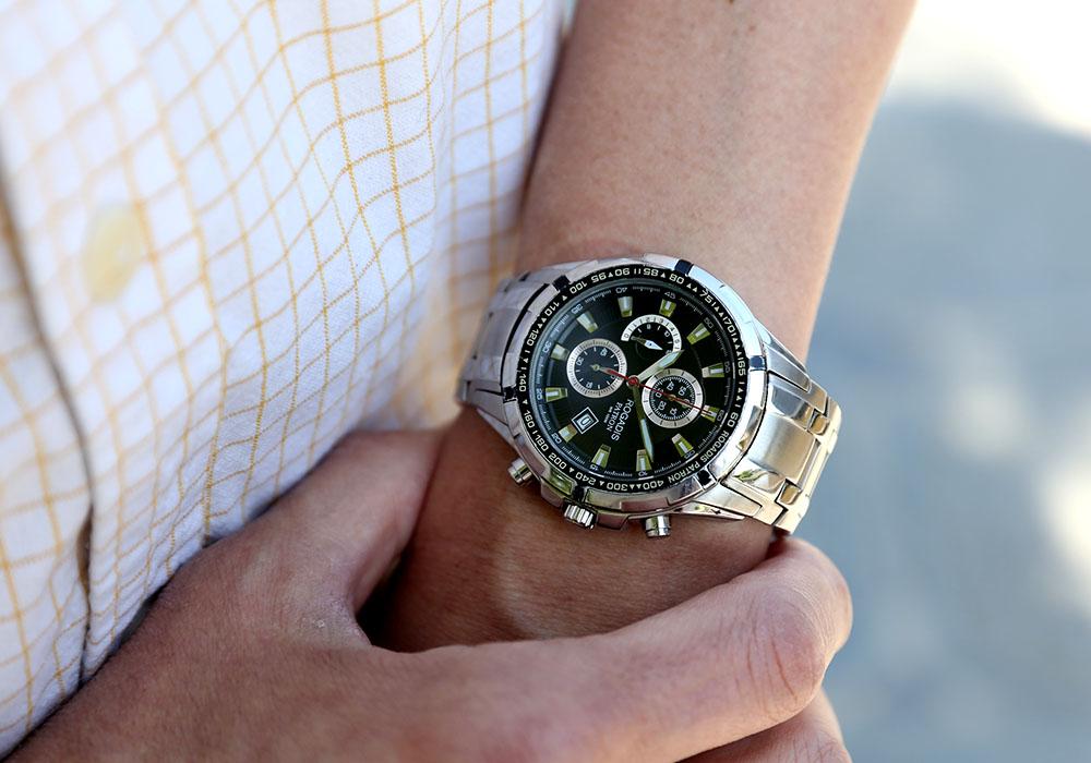 Logadiseu Men'S Chronograph Metal Watch Dh100712M_Bk