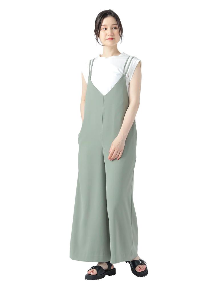 Beams Heart All-in-One/Overalls French Pullover X Overalls (Set Item) Women's OLIVE ONE SIZE