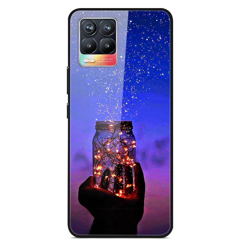 Glass Back Cover For Realme 8 Pro Case Tempered Glass Case For Realme 8 Pro 8i Realme 8 5G Phone Case Cover Realme8 5G Pro Funda