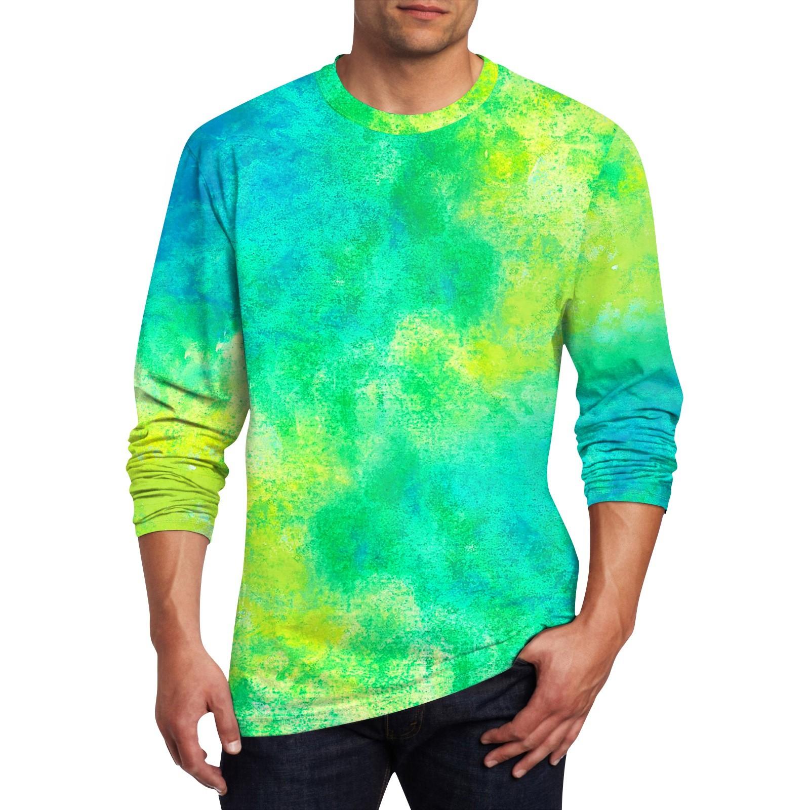 

улица. Мужская футболка с длинным рукавом и принтом Patrick s Print, зеленая, с длинным рукавом XXXXXL