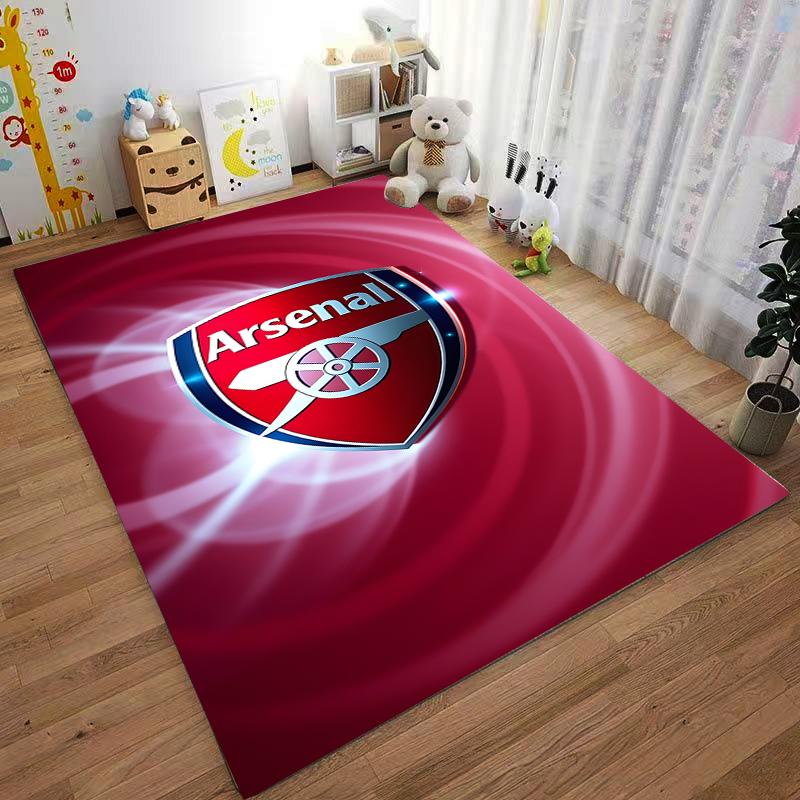 Tappeto Rosso con Design del Logo dell'Arsenal per Decorazione di Camera da Letto o Soggiorno Adatto per l'uso come antiscivolo per divani di soggiorno e camera da letto
