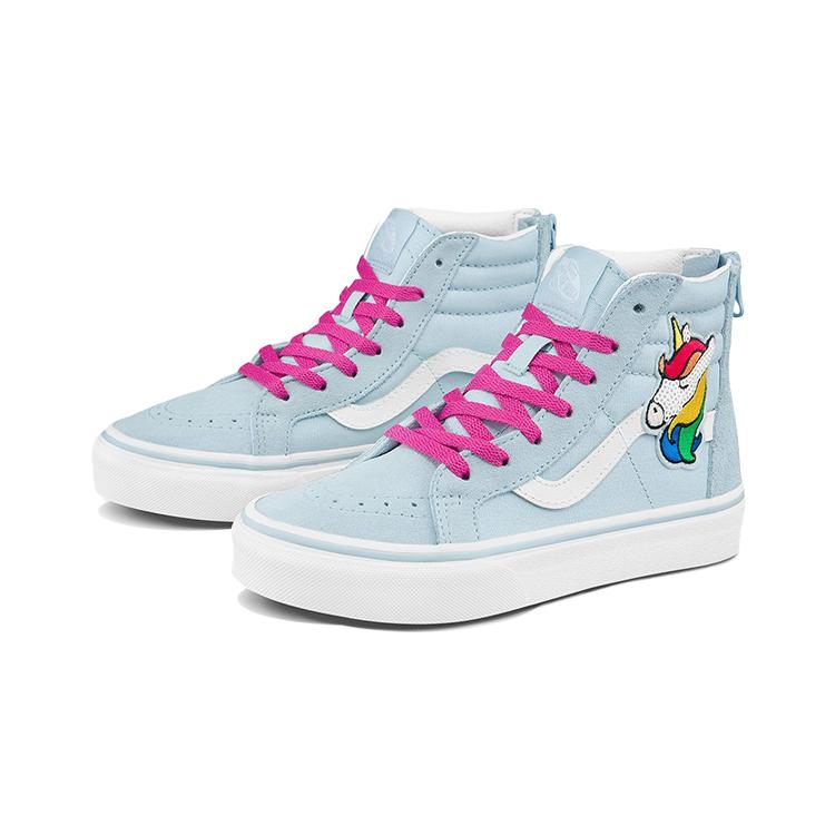 Vans SK8 High Top Kids' Skateboarding Shoes Light Blue Children Aged 3 7 Years Old VN0A4BUX34C