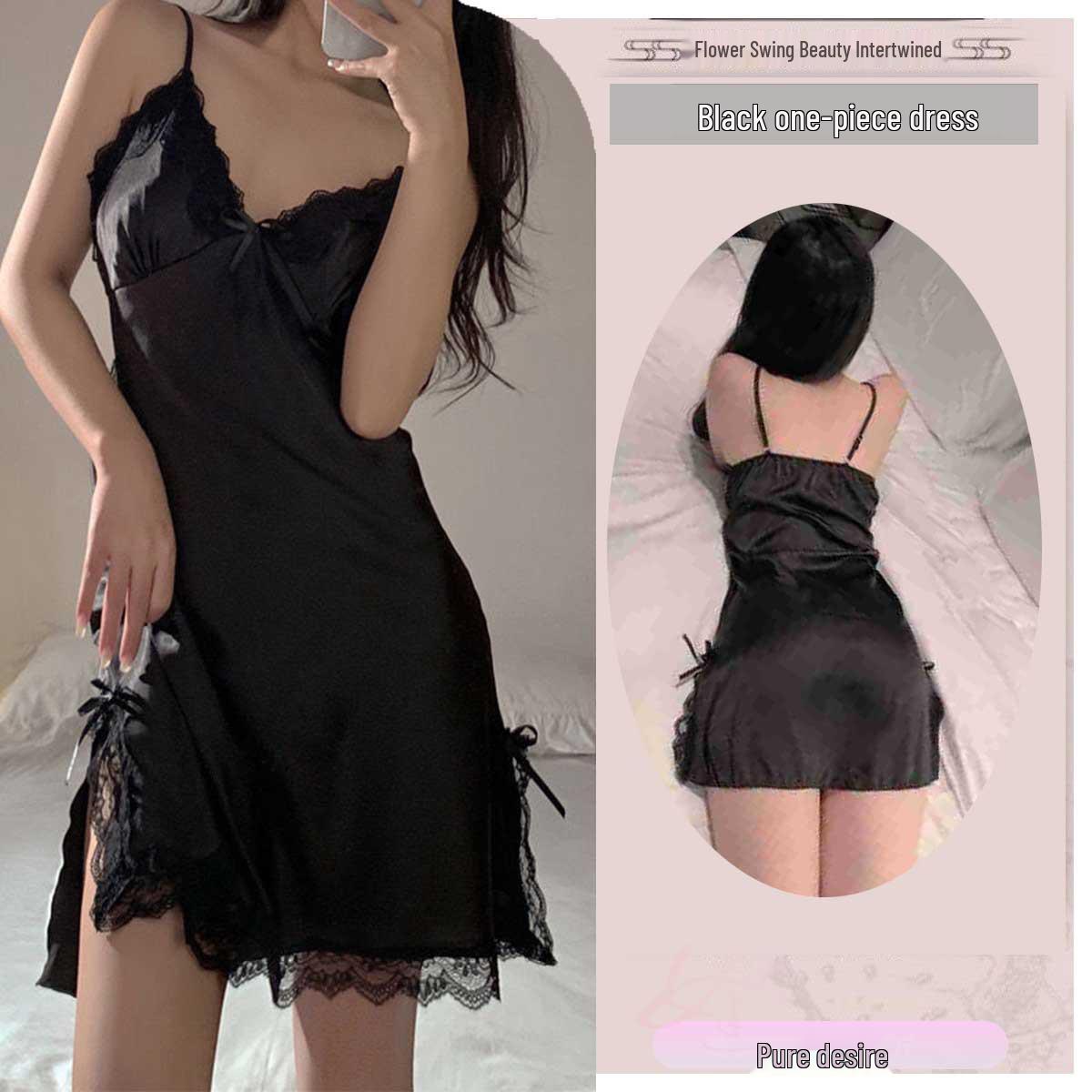 Women s Summer Nightgown with Built-in Bra: 2025 New Style, Strappy and Slim Night Dress XL (60-70kg)