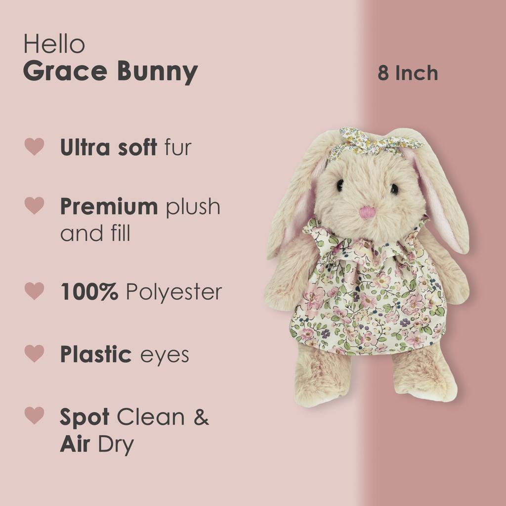 Plüsch Jack Russell Spielzeug Lernspielzeug Puppe Kinder Jungen Mädchen Grace Bunny ST1041 [Monami]