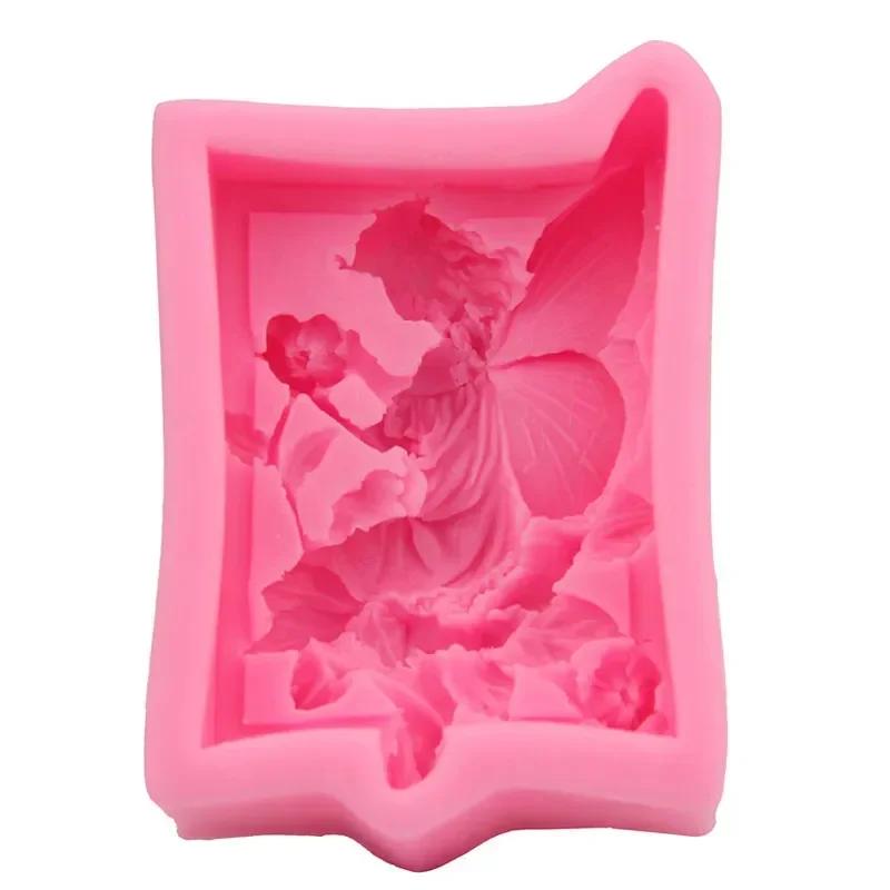 Cake Creative Handmade Decor Molds DIY Baking Tools Angel Flower Fairy Fondant Cake Mold Mold Fondant Cake Tools Accessories