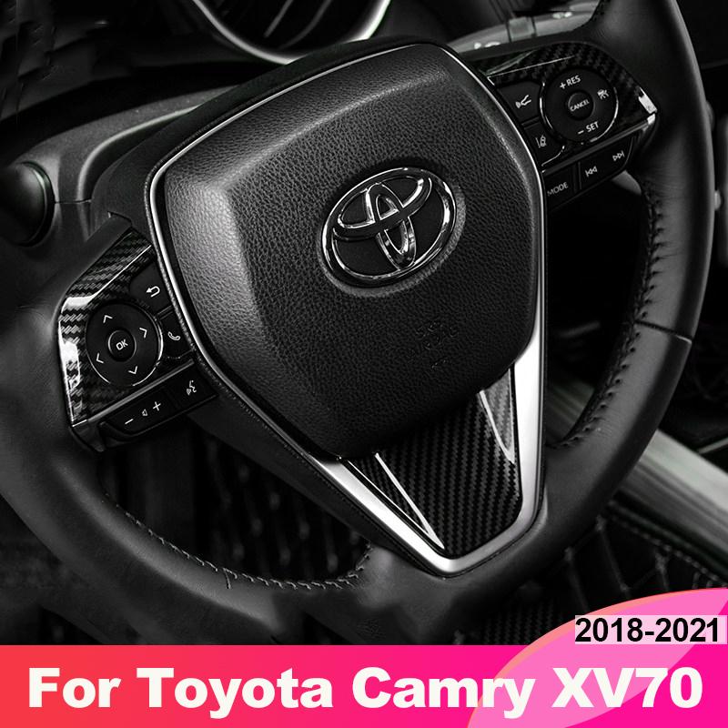 Car Steering Wheel Trim Circle Sequins Cover Sticker Interior Moulding For Toyota Camry XV70 2018    Accessories