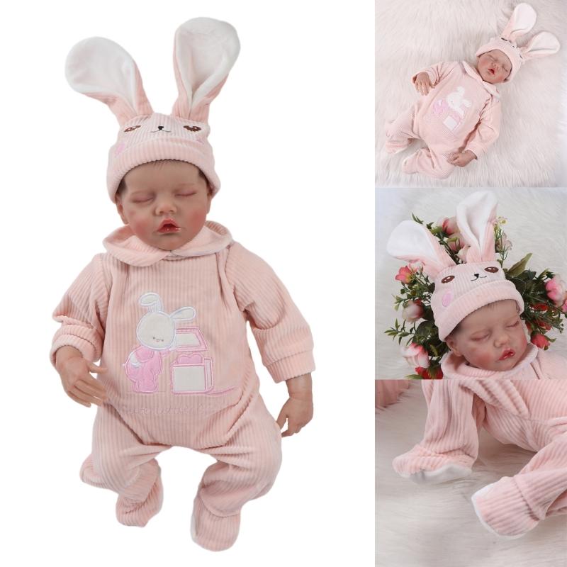 Life Like Twin Doll ClothBody Reborns Doll with Hand Painting Hair Soft Reborns Newborn Baby Doll Kids Sleep Toy 15.7''