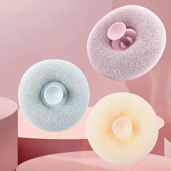 4 pezzi di spugna da bagno esfoliante per la doccia, super morbida, con ventosa, per il corpo