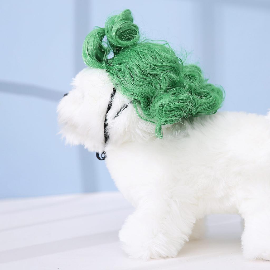 Natural Wig Funny Pet Dog Hair Headwear Curly Hair