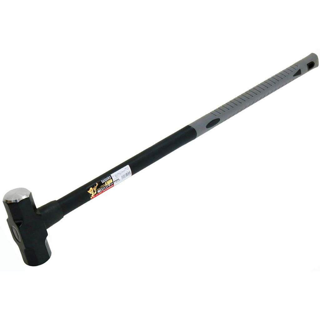 KONYO Daigoro Black Hammer with Fiberglass 8 Lbs Double-Ended Handle, 12318, (3.6 Kg)