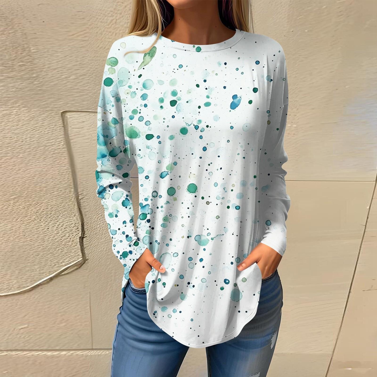 

Женская мода с длинным рукавом и круглым вырезом, винтажный асимметричный пуловер XL белый