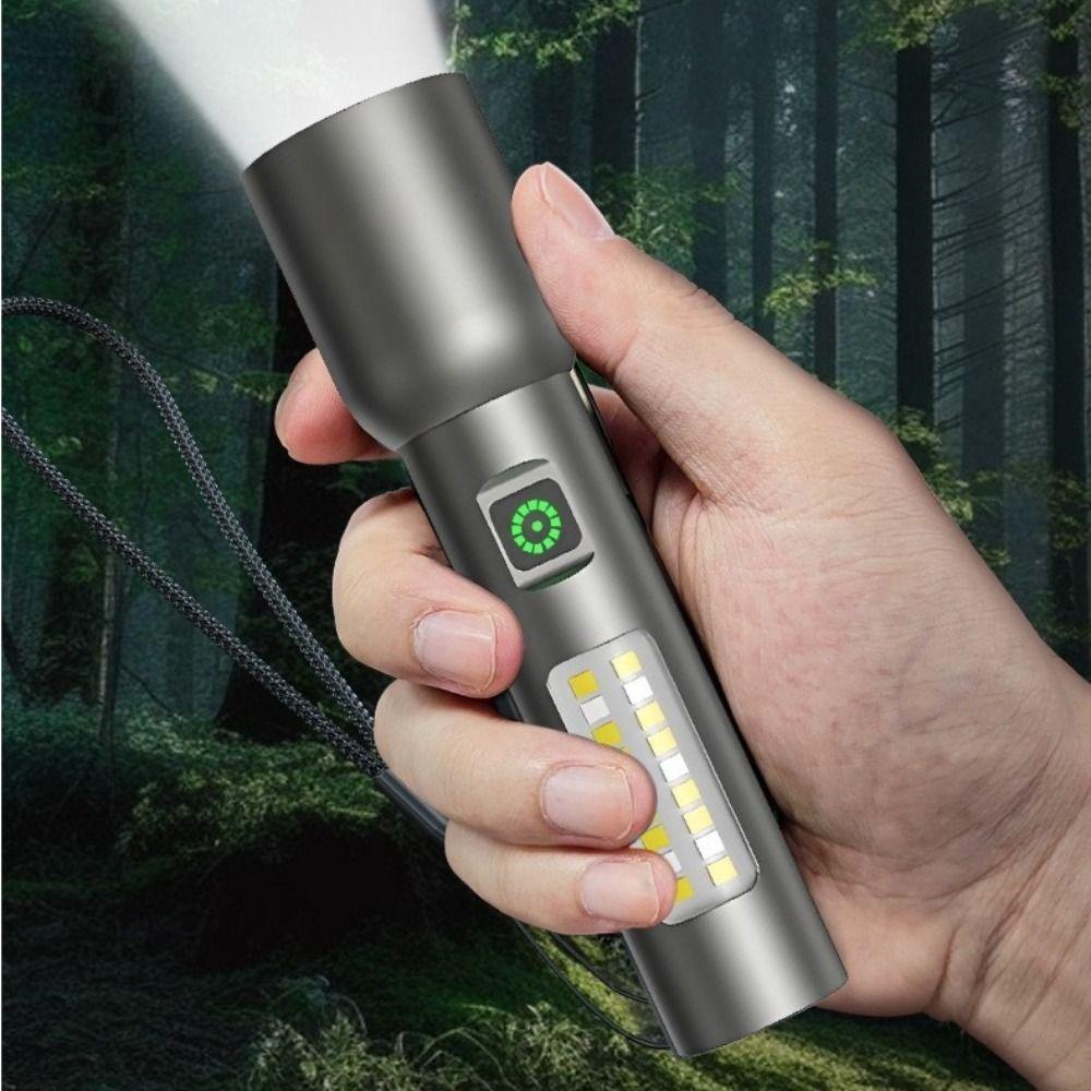 USB Rechargeable Mini LED Flashlights with 6 Modes EDC Portable Lantern  Self Defense