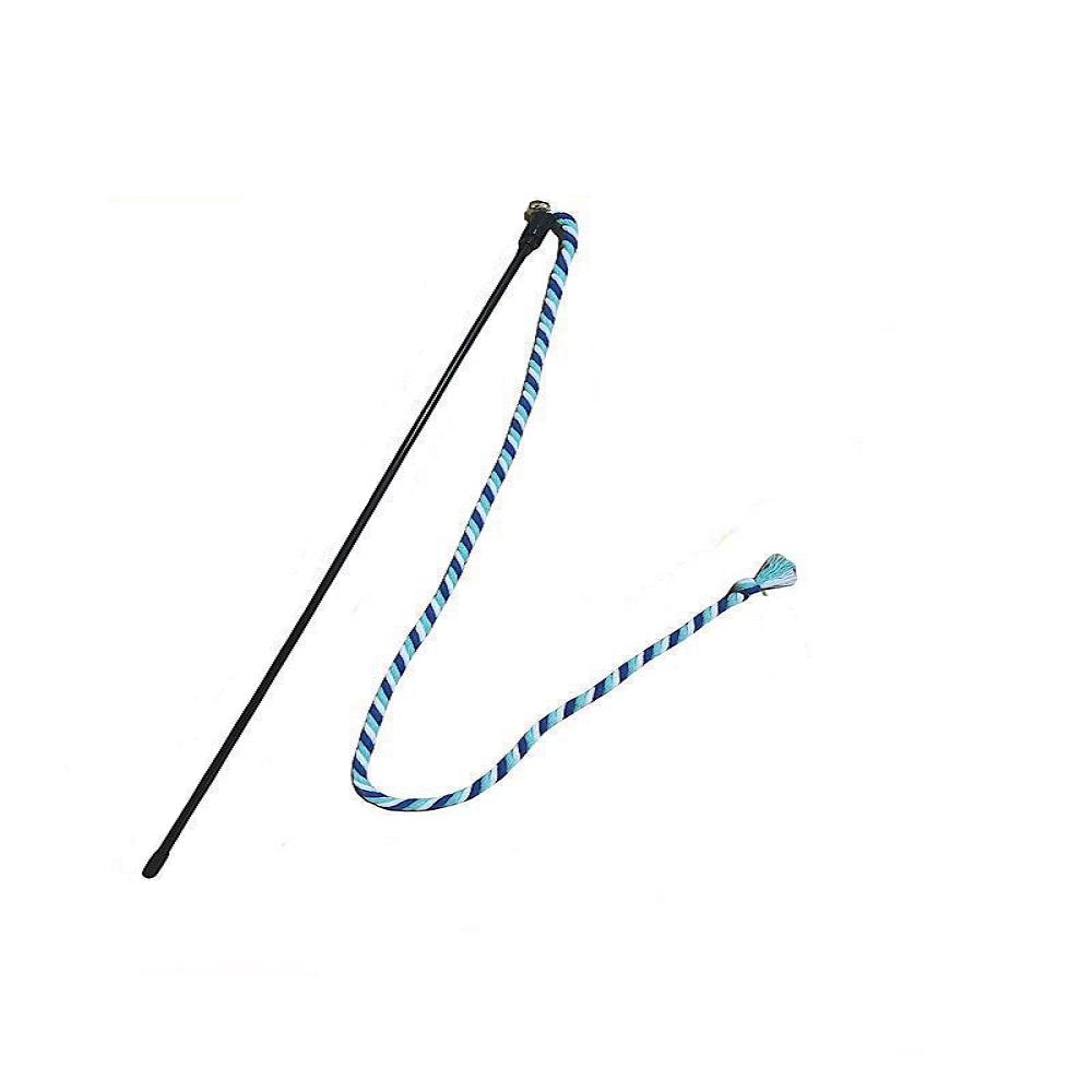

Cat Toy Interactive Teasing Rod with Rope for Cats to Chew and Chase Kitten Teaser Toy Pet Cats Wand Toys Stick Toy синій