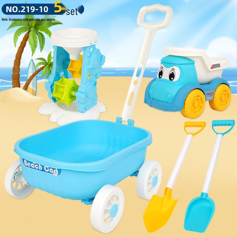 Children's Beach Sand Toy Set with Trolley