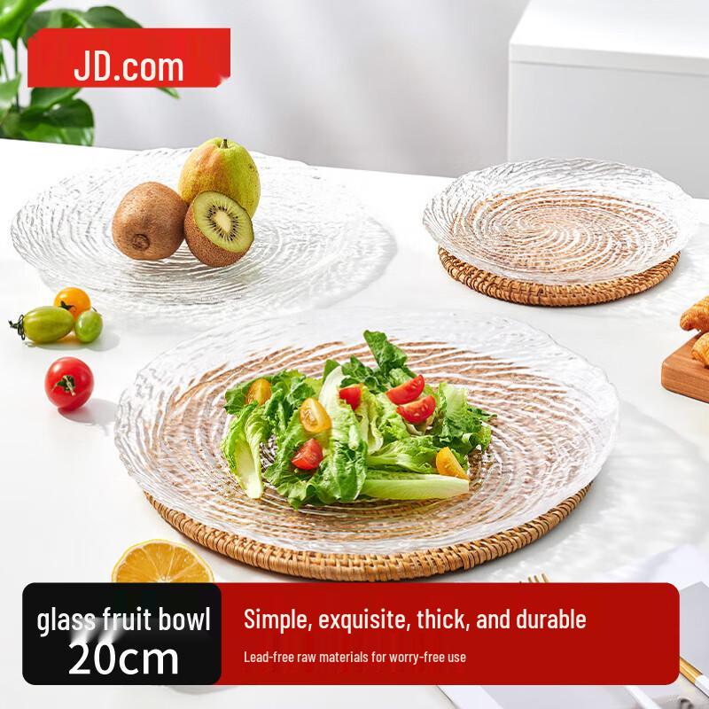 Jingdong Zao Glass Fruit Plate Set