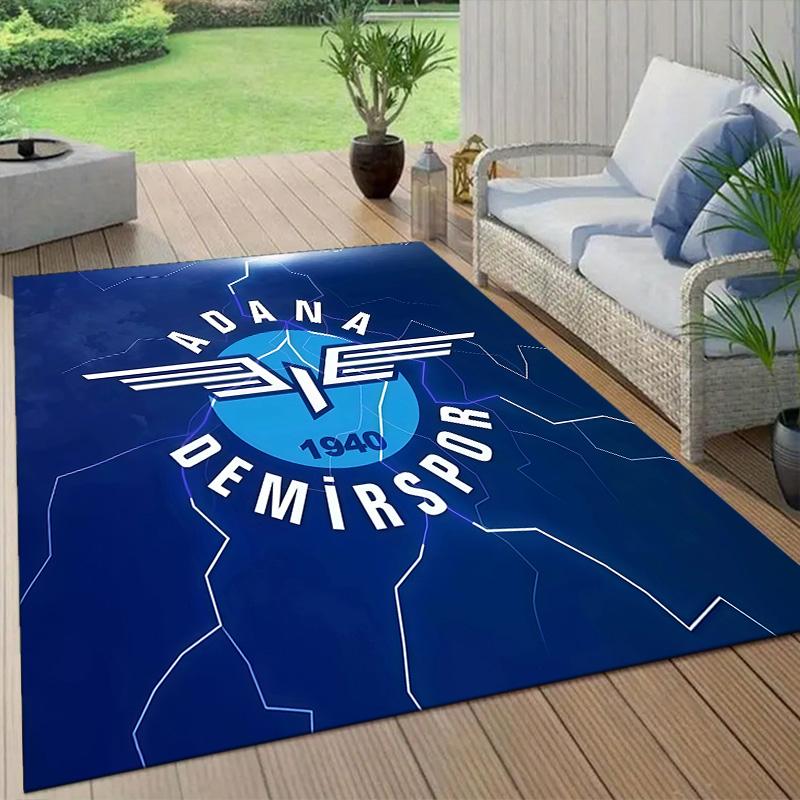 Adana Demirspor2 Flanellmuster Quadratischer Teppich, Läufer, Teppich für Wohnzimmer Schlafzimmer Sofa Spielzimmer Dekor, Rutschfeste Fußmatte