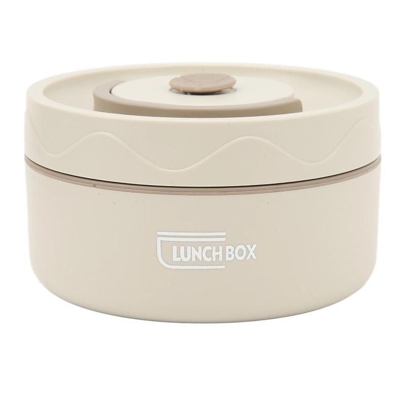 420-550 мл термоконтейнер, портативный круглый изолированный ланч-бокс из нержавеющей стали