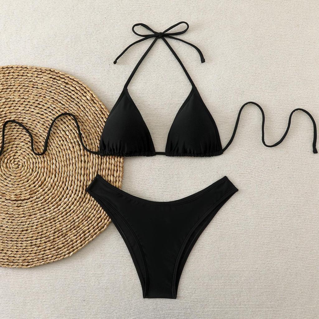 2026 European and American Women's Sexy Split Strap Bikini Swimwear