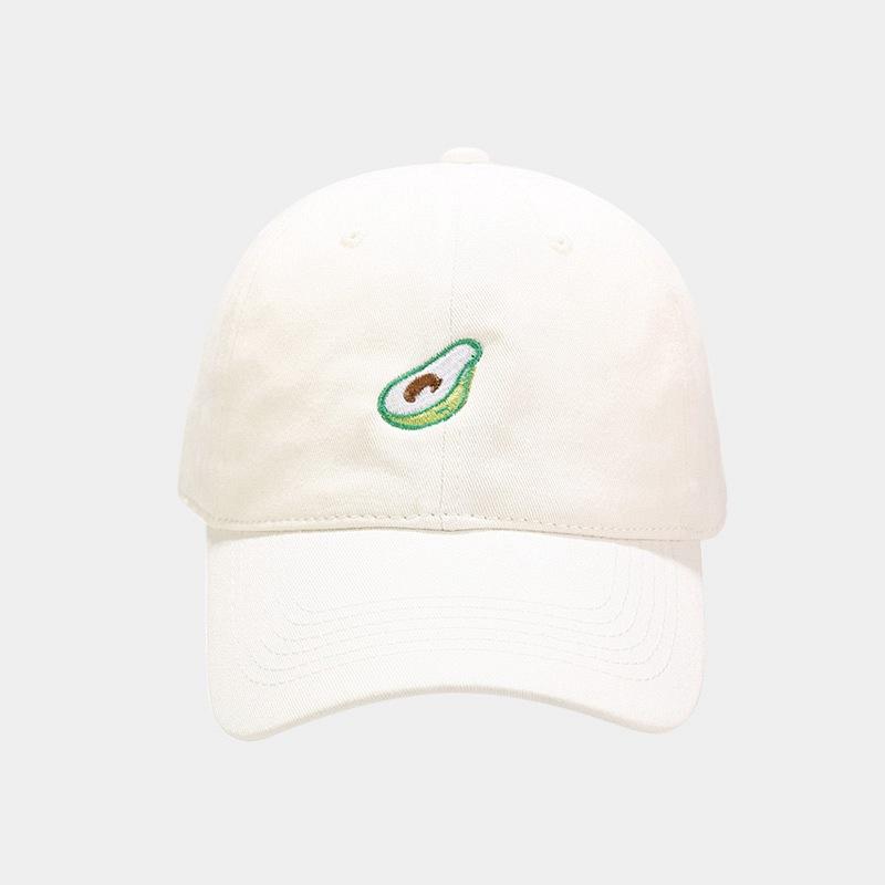 Spring new embroidered soft-top avocado cap men's and women's outdoor leisure sunscreen baseball cap