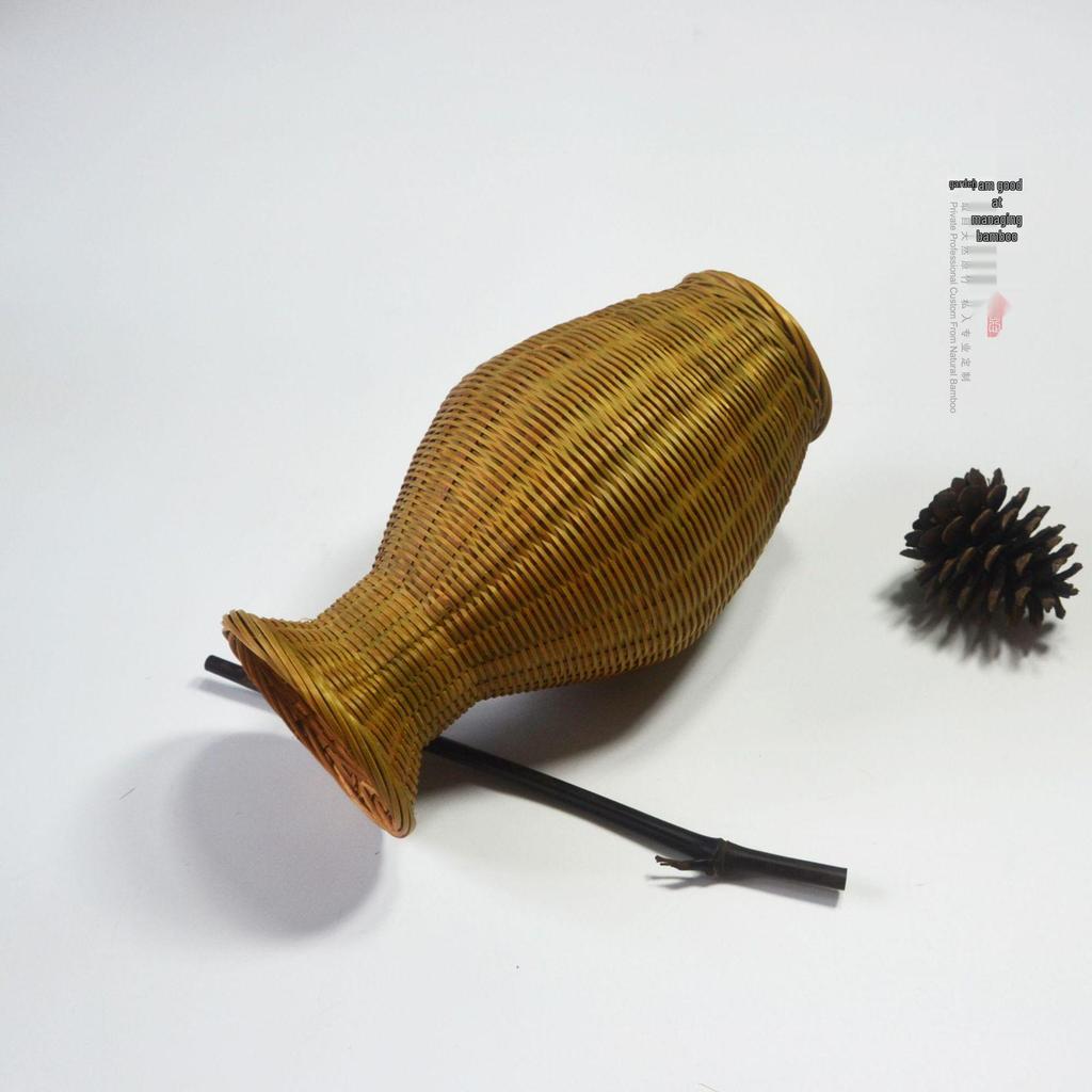 Handmade Bamboo Woven Flower Vase and Ornament Collection