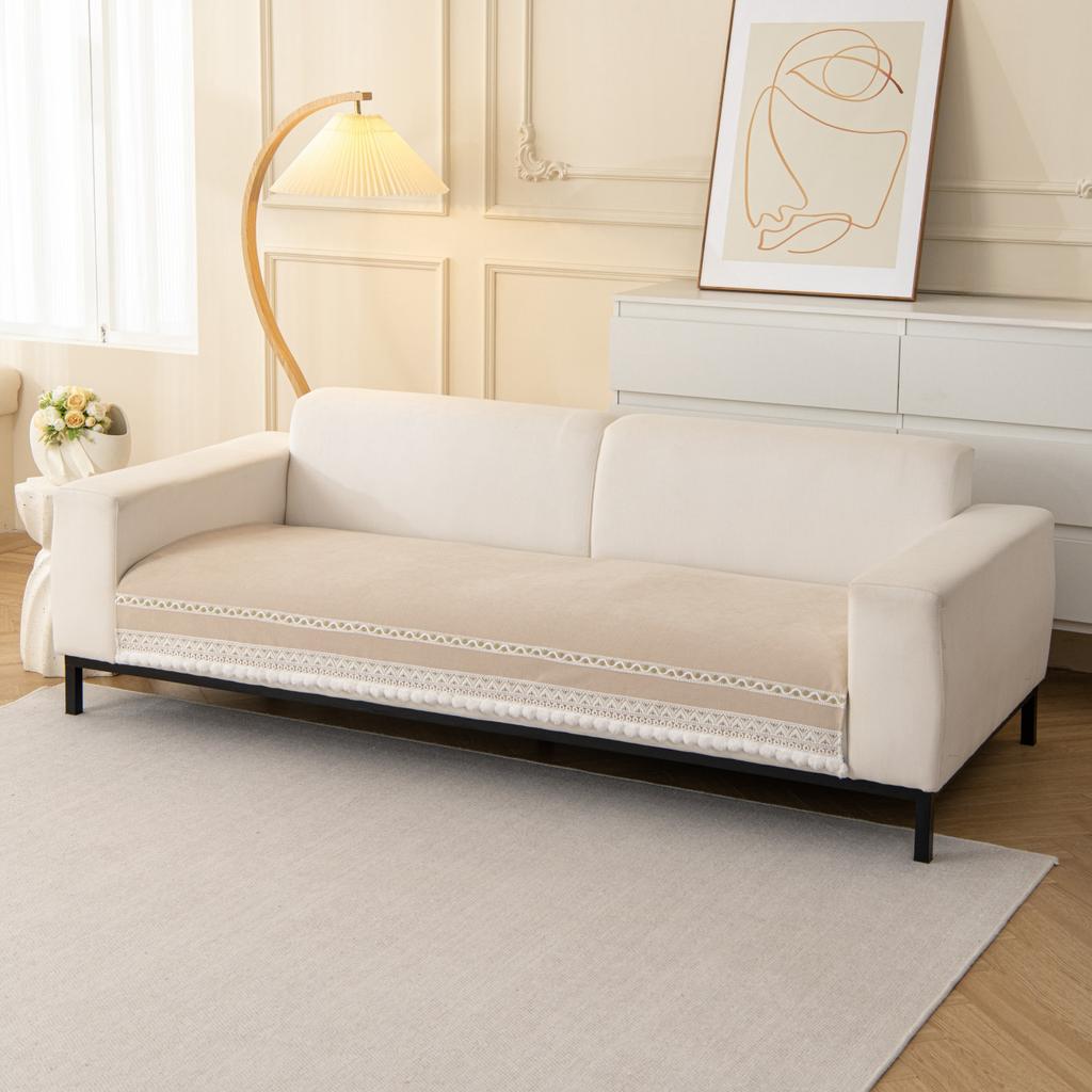 Chenille Sofa Cushion Cover with Fuzzy Fluffy Decor for All Seasons Universal Non-slip Couch Seat Cover Slipcover Sofa Towel