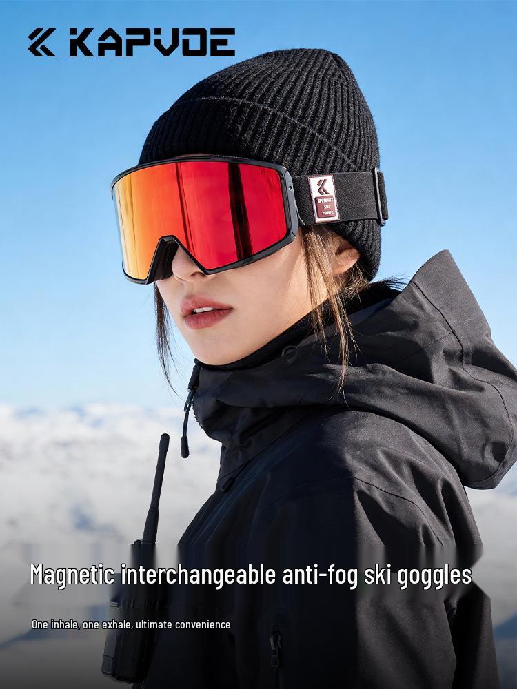 KAPVOE Anti-Fog Windproof Ski & Snowboard Goggles for Outdoor Sports
