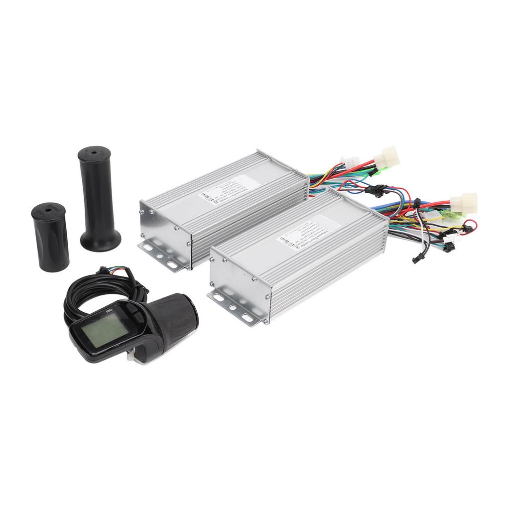 36V 48V 1000W Electric Bike Dual Drive Motor Controller 886 Half Handle LCD Display Set