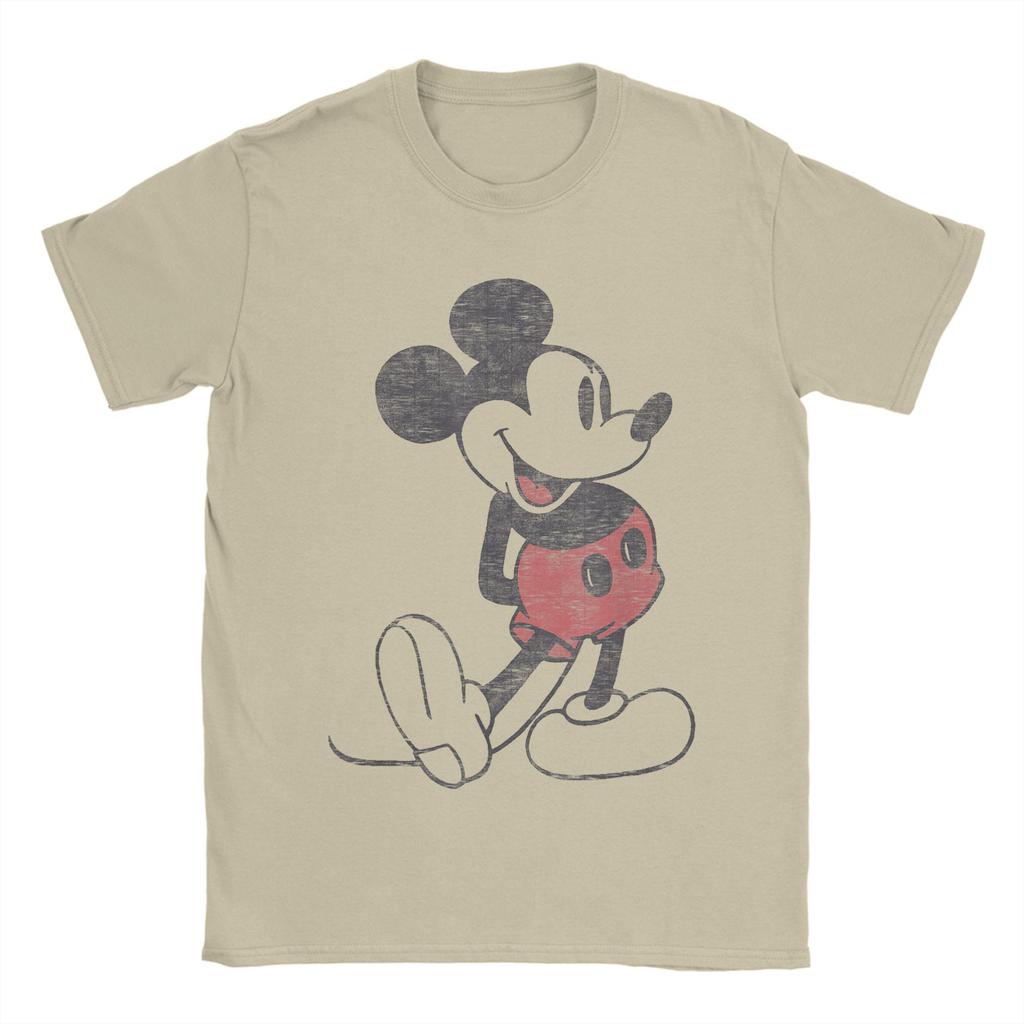 Streetwear T Shirt Mickey Friends Mickey Mouse Vintage Portrait Cotton T-Shirts  Hippie Tshirt for Male Summer Short Sleeve Tops