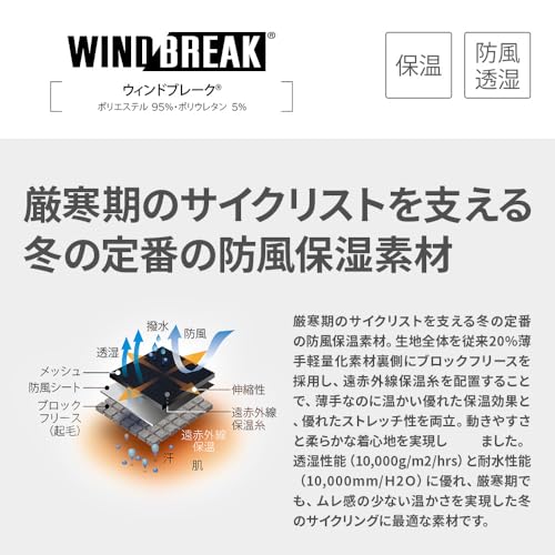 Pearl Izumi Men's Windbreak Racer Tights, 6500-3DX, Size 5, Black