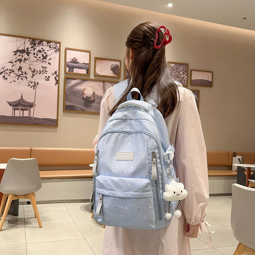 Schoolbag New College Style Backpack Lightweight and Cute School Bag Junior High School Shoulder Bag Female College Student Commuter Backpack