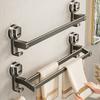 with Hook Suction Cup Towel Pole Punching Free Towel Storage Hanger Bathroom Towel Rack  Hotel