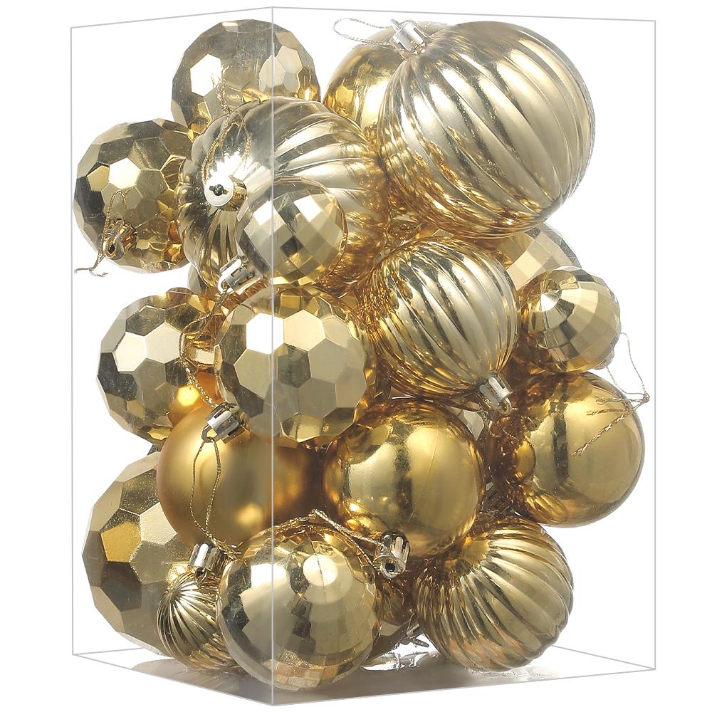 

30 шт. Рождественские шары 4-8 см Подвесные шары Рождественская елка Подвески Украшения для домашней вечеринки Декор 2026 Новый год Рождественские аксессуары 4-8CM золотой