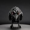 3D Printed Dark Crow Figurine, Spooky Raven Statue Sculpture, Realistic Miniature Bird Ornament for Halloween Home Office Decoration