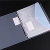Plastic 11-hole Loose-leaf File Bag Transparent 3-hole Folder+6pcs Binder Pockets Document Pouch for Office and School Supply