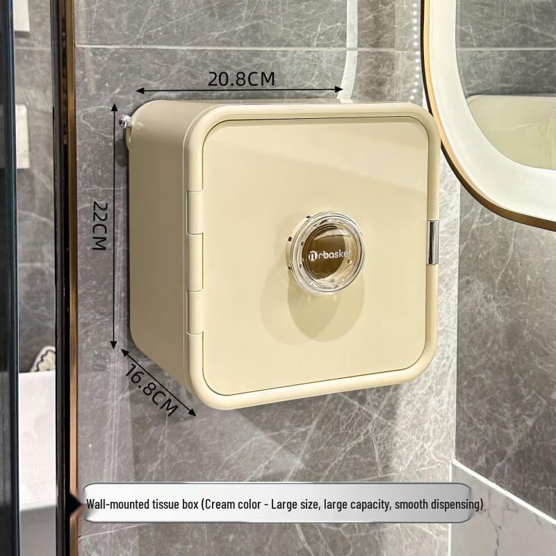 cmaos Suction Cup Wall-Mounted Toilet Paper Holder with Aroma & Hook