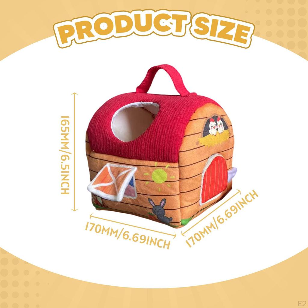 Stuffed Farm Animals Animal Toys Cute Mini Farmhouse House Set Dolls for Kids Boys Girls