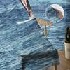 Blue Sea Waves Sailboat Modern Tulle Curtains For Living Room Bedroom Home Kitchen Window Sheer Curtains