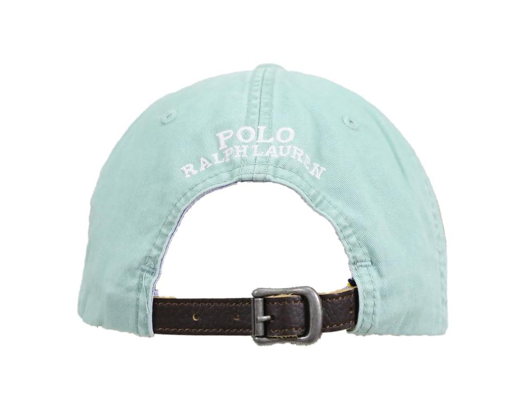 (Polo Ralph Lauren) Men's and Women's Cap with Multi-Color Pony Embroidery Signature Pony Hat 01080118-GREEN [Used]