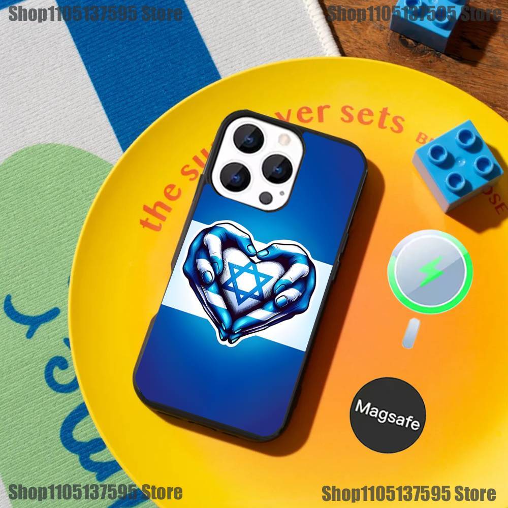 Star of David I-Israel Flag Phone Case For iPhone 17,16,15,14,13,12,11,Pro,Max,Plus,Mini,SE4 Magnetic Magsafe Wireless Charging