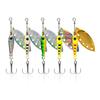 5Pcs 5.7CM/9G Fishing Lure with Spinner Blade Hook Long Casting Metal Rotating Sequin Spoon Spinnerbait Bass Pike Walleye Fishing Accessories